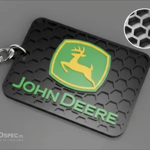John Deere logo keychain