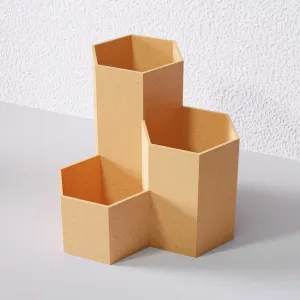 Hexa Trio – 3-Compartment Organizer Pen holder