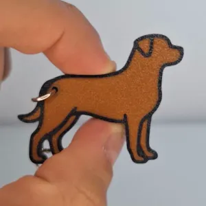 Rottweiler dog keychain