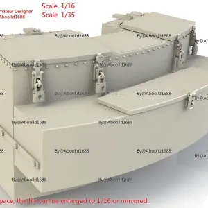 Tiger Tank Turret extension box-B.(STL-16-35)