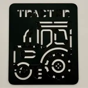 Tractor Drawing Stencil for Kids