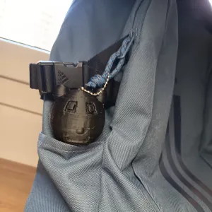 Smiley bear head/ keychain(supports included)