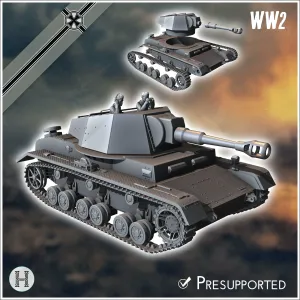 Geschützwagen IVb für 10.5 cm leFH 18-1 - miniatures ww2 veh