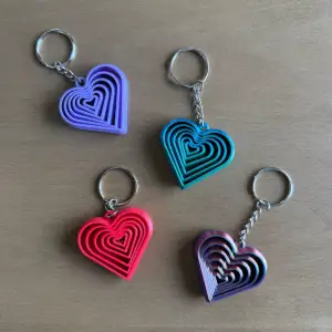 Fidget Heart Keychain