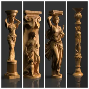 Column, pillar, stand Girl Caryatid Woman