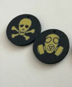 Set de Llaveros con Símbolos de Advertencia / Warning Symbol