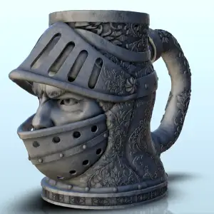 Knight in armour dice mug (14) - beer can holder