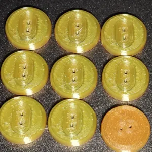 Golden button for any clothing item