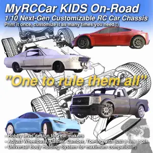 MyRCCar KIDS On-Road Chassis, 1/10 Next-gen RC Car Chassis