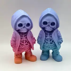 Funky Skeleton Figure in Hoodie