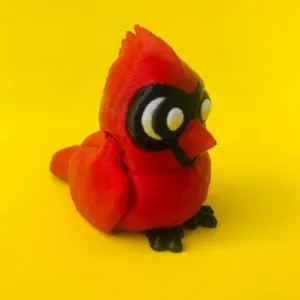 Articulated Cardinal Bird, Flexi STL