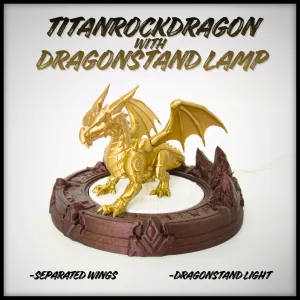 Titanrock Dragon with Dragonstand Lamp