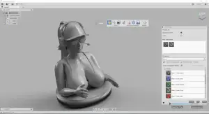 Woman Sexy Pilot Bust (Glasses, Caps and Headset)