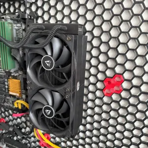 240/360 AIO radiators honeycomb storage brackets vertical.