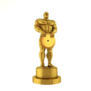 Oscar-style weightlifter's Cup