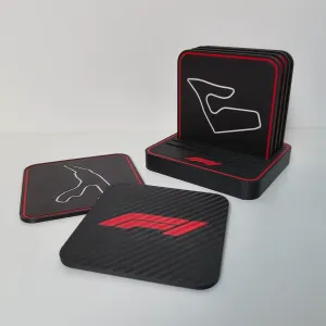 Formula 1 Circuit Coaster Set | 6 Iconic Circuits