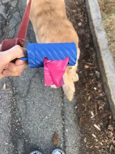 Spiral Dog Poop Bag Holder W/ Dog Bone Hole