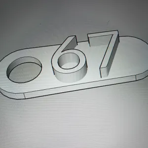67 six seven keychain