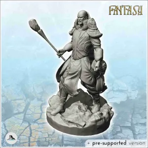 Wizard in full armor with specter in hand (1) - miniatures f