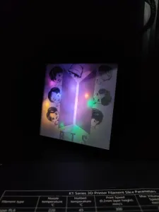 BTS Army Light: Litofanía 3D Multicolor