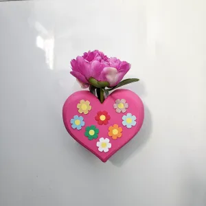 Magnetic heart vase