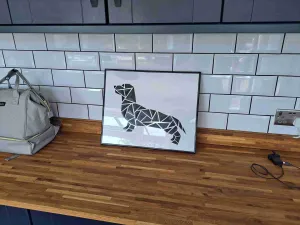 Geometric dog wall art - “Dachshund”