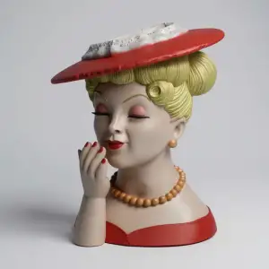 Vintage woman bust decoration