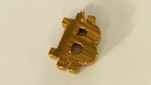 Bitcoin B letter keychain