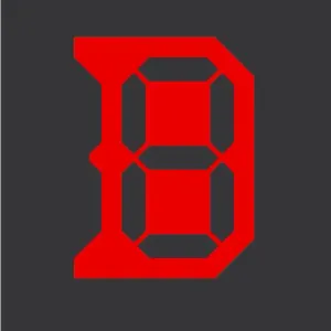 Plantilla de dibujo numeros display segmentado