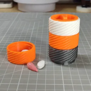 Mini waterproof pill box, infinitely stackable