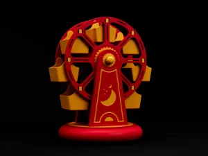 Modular Ferris Wheel Desktop Organizer | 8 Storage Baskets