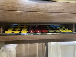 Dolce Gusto capsule holders for caravan shelf