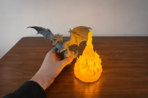 Flame Breath Dragon "Lamp" - DND miniature