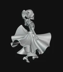 skeleton flamenco dancer