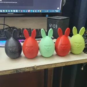 Bunny Eared Hollow Easter Egg (Threaded)