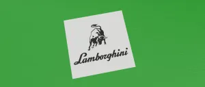 Lamborghini Bull Script Logo Stencil