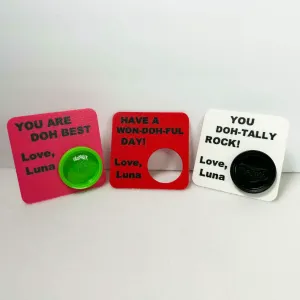 Custom play doh Valentine's day cards