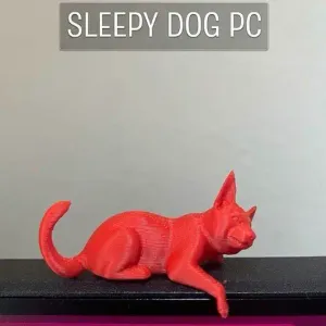 Monitors friend sleepy german shepherd