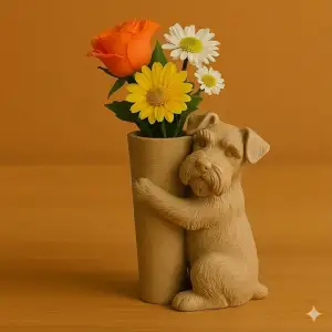 Schnauzer Vase