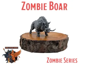DnD TTRPG Zombie Boar Miniature