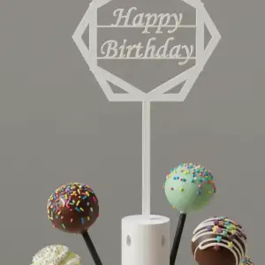 Flower Cake Pop Display Stand with Topper