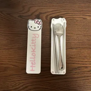 HelloKitty造型筷子、刀、叉子磁吸便携收纳盒
