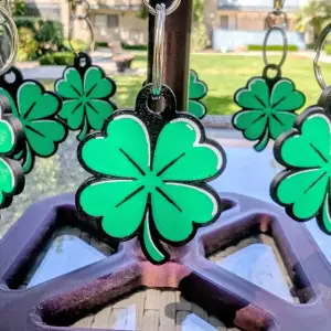 St. Patrick’s Day Four Leaf Clover Keychain