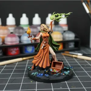 Iconic Red Box Sorceress from DnD Basic Set Cover