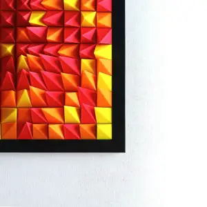 3D Wall Sculpture, Burning Flames, Vulcano Fire Volcano Art