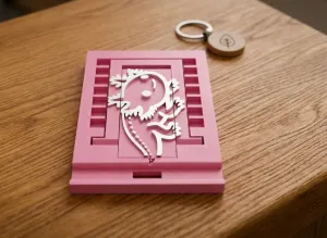 Articulated Axoloytl phone stand