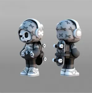 Mr. Bone Skate Kid Art Toy Fan Art