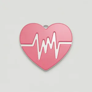 Heartbeat beveled Pulse NFC keychain
