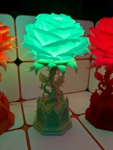 Cathedral Rose Lamp