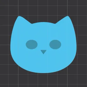 Cat Face Drawing Stencil Plate